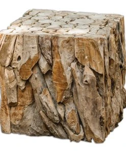 Side & End Tables Uttermost Teak Root Bunching Cube
