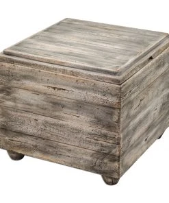 Uttermost Avner Wooden Cube Table Side & End Tables