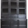 Noir Colonial Hutch, Hand Rubbed Black