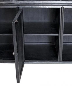 Noir Colonial Hutch, Hand Rubbed Black