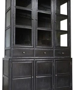 Noir Colonial Hutch, Hand Rubbed Black