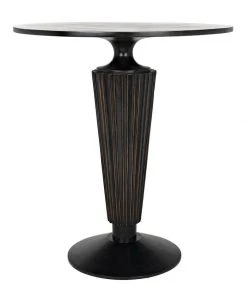 DINING ROOM Noir Gibraltar Bar Table, Hand Rubbed Black With Light Brown Trim