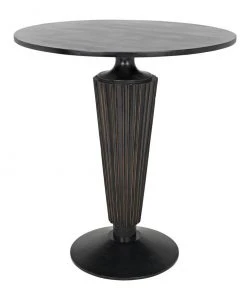 DINING ROOM Noir Gibraltar Bar Table, Hand Rubbed Black With Light Brown Trim