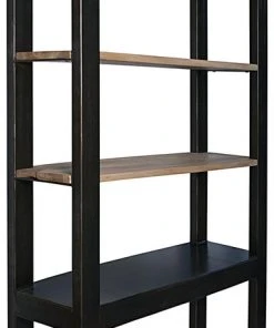 Noir Winston Bookcase, Black Metal