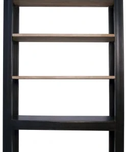 Noir Winston Bookcase, Black Metal