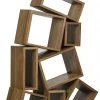Noir Cubist Bookcase, Dark Walnut