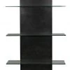 Noir Colombo Shelving, Black Metal With Glass HOME OFFICE 1 Noir Colombo Shelving, Black Metal With Glass HOME OFFICE