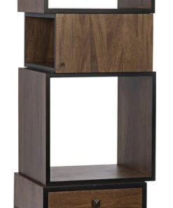 Noir Baron Bookcase, Dark Walnut HOME OFFICE