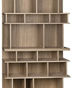 HOME OFFICE Noir Rashi Bookcase, Washed Walnut