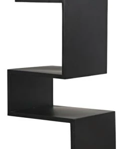 Noir Laszlo Bookcase, Black Metal HOME OFFICE