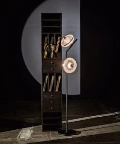 HOME OFFICE Noir Tubula Bookcase, Ebony Walnut