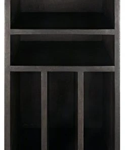 HOME OFFICE Noir Tubula Bookcase, Ebony Walnut