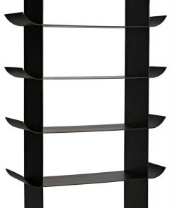 HOME OFFICE Noir Mano Bookcase, Black Metal