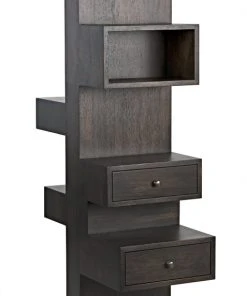 Noir Honor Bookshelf, Ebony Walnut HOME OFFICE
