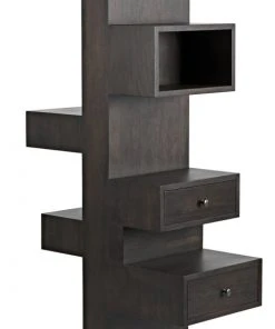 Noir Honor Bookshelf, Ebony Walnut HOME OFFICE