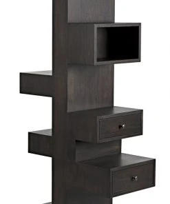Noir Honor Bookshelf, Ebony Walnut HOME OFFICE