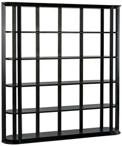 Noir Foster Bookcase, Black Metal HOME OFFICE