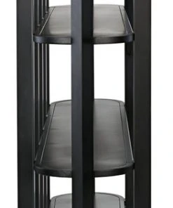 Noir Foster Bookcase, Black Metal HOME OFFICE