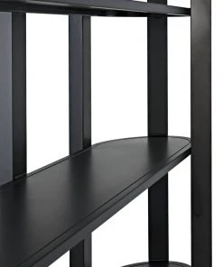 Noir Foster Bookcase, Black Metal HOME OFFICE