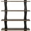 HOME OFFICE Noir Mood Bookcase, Ebony And Dark Walnut