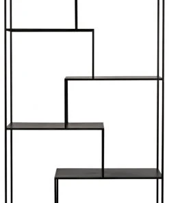 Noir Marquise Bookcase, Black Metal HOME OFFICE