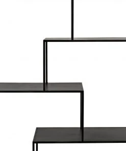 Noir Marquise Bookcase, Black Metal HOME OFFICE