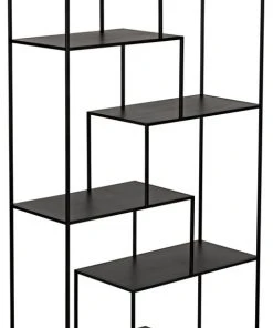 Noir Marquise Bookcase, Black Metal HOME OFFICE