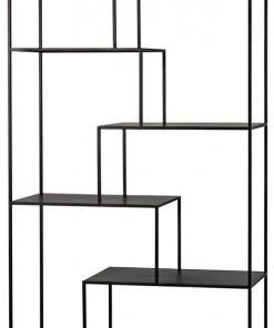 Noir Marquise Bookcase, Black Metal HOME OFFICE