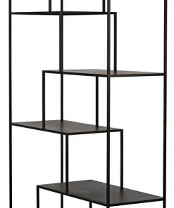 Noir Marquise Bookcase, Black Metal HOME OFFICE