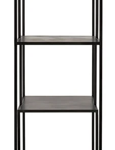 Noir Marquise Bookcase, Black Metal HOME OFFICE