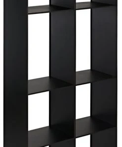 Noir Luna Bookcase, Black Metal HOME OFFICE