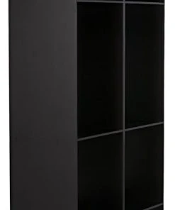 Noir Luna Bookcase, Black Metal HOME OFFICE