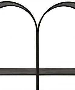 Noir Luna Bookcase, Black Metal HOME OFFICE