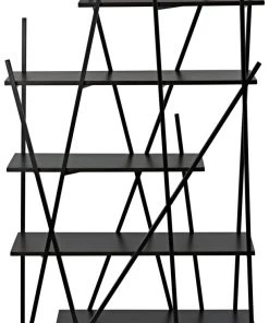 Noir Botta Bookcase, Black Metal With Ebony Walnut 19 Noir Botta Bookcase, Black Metal With Ebony Walnut