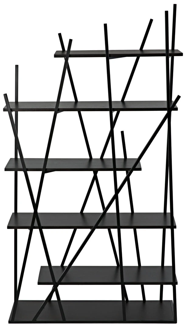 Noir Botta Bookcase, Black Metal With Ebony Walnut 10 Noir Botta Bookcase, Black Metal With Ebony Walnut