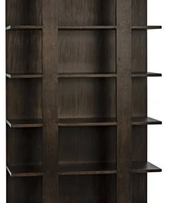 Noir Leiden Bookcase, Ebony Walnut