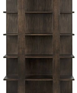 Noir Leiden Bookcase, Ebony Walnut