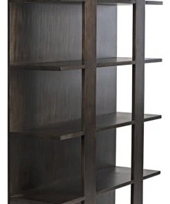 Noir Leiden Bookcase, Ebony Walnut