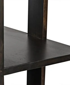 Noir Leiden Bookcase, Ebony Walnut