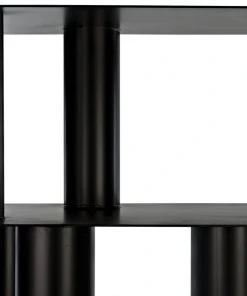 Noir Beck Bookcase, Black Steel HOME OFFICE