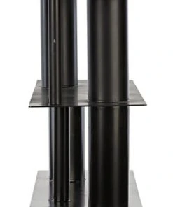 Noir Beck Bookcase, Black Steel HOME OFFICE