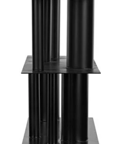 Noir Beck Bookcase, Black Steel HOME OFFICE