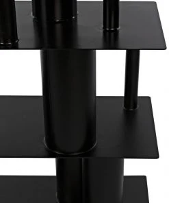 Noir Beck Bookcase, Black Steel HOME OFFICE