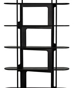Noir Ochoa Bookcase, Black Metal