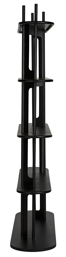 Noir Ochoa Bookcase, Black Metal 7 Noir Ochoa Bookcase, Black Metal