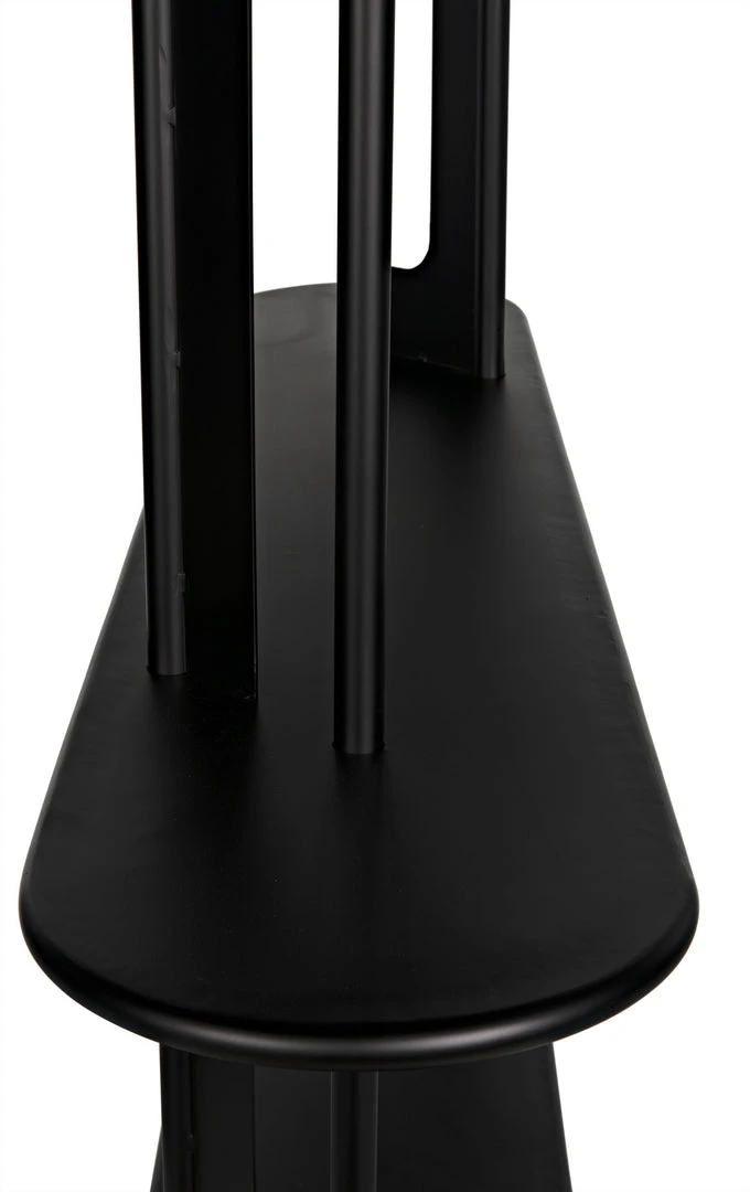 Noir Ochoa Bookcase, Black Metal 8 Noir Ochoa Bookcase, Black Metal