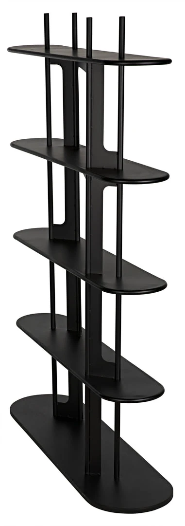 Noir Ochoa Bookcase, Black Metal 9 Noir Ochoa Bookcase, Black Metal