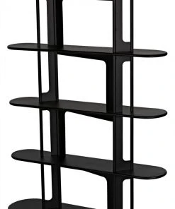 Noir Ochoa Bookcase, Black Metal 19 Noir Ochoa Bookcase, Black Metal