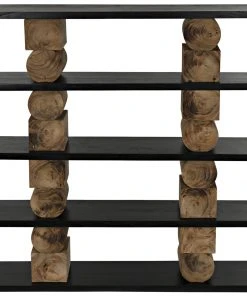 HOME OFFICE Noir Rabban Bookcase, Hand Rubbed Black, Natural 16 HOME OFFICE Noir Rabban Bookcase, Hand Rubbed Black, Natural