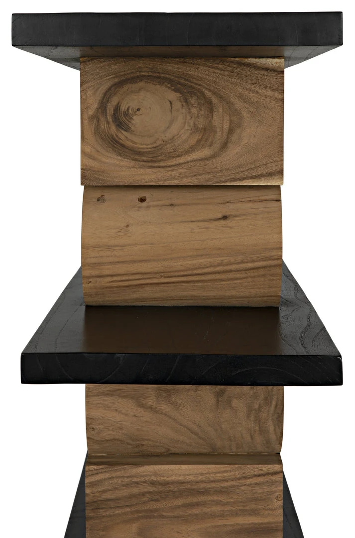 HOME OFFICE Noir Rabban Bookcase, Hand Rubbed Black, Natural 10 HOME OFFICE Noir Rabban Bookcase, Hand Rubbed Black, Natural